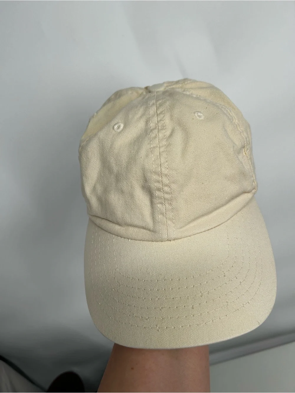 J Crew Strapback Dad Hat Baseball Cap Vtg Off White/Cream One Size